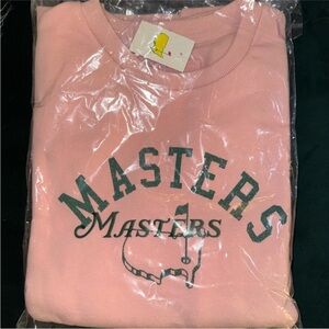 NWT Masters Pink Cotton Blend
Crewneck Sweatshirt with Dark Green
Printed Logo